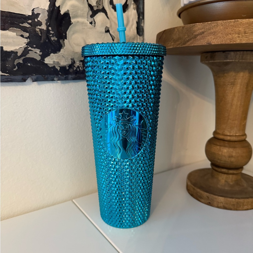 Starbucks Metallic Blue Studded Tumbler